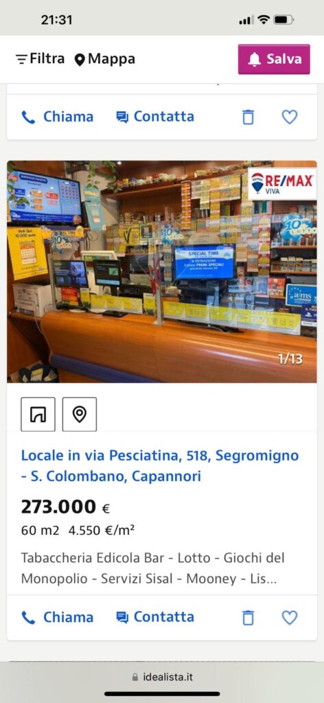 Centoni; foto interno Tabaccheria; Edicola; Bar;