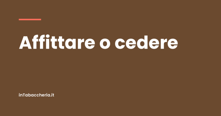 Copertina dell'articolo con la scritta «Affittare o cedere»