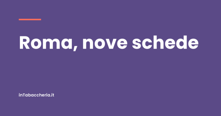 Copertina dell'articolo con la scritta «Roma, nove schede»